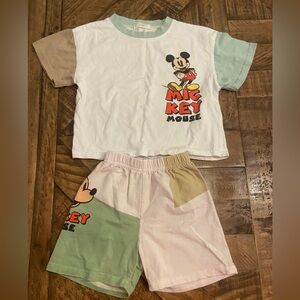 Mickey Mouse shorts and t-shirt set boys